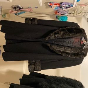 Alorna black trench style coat